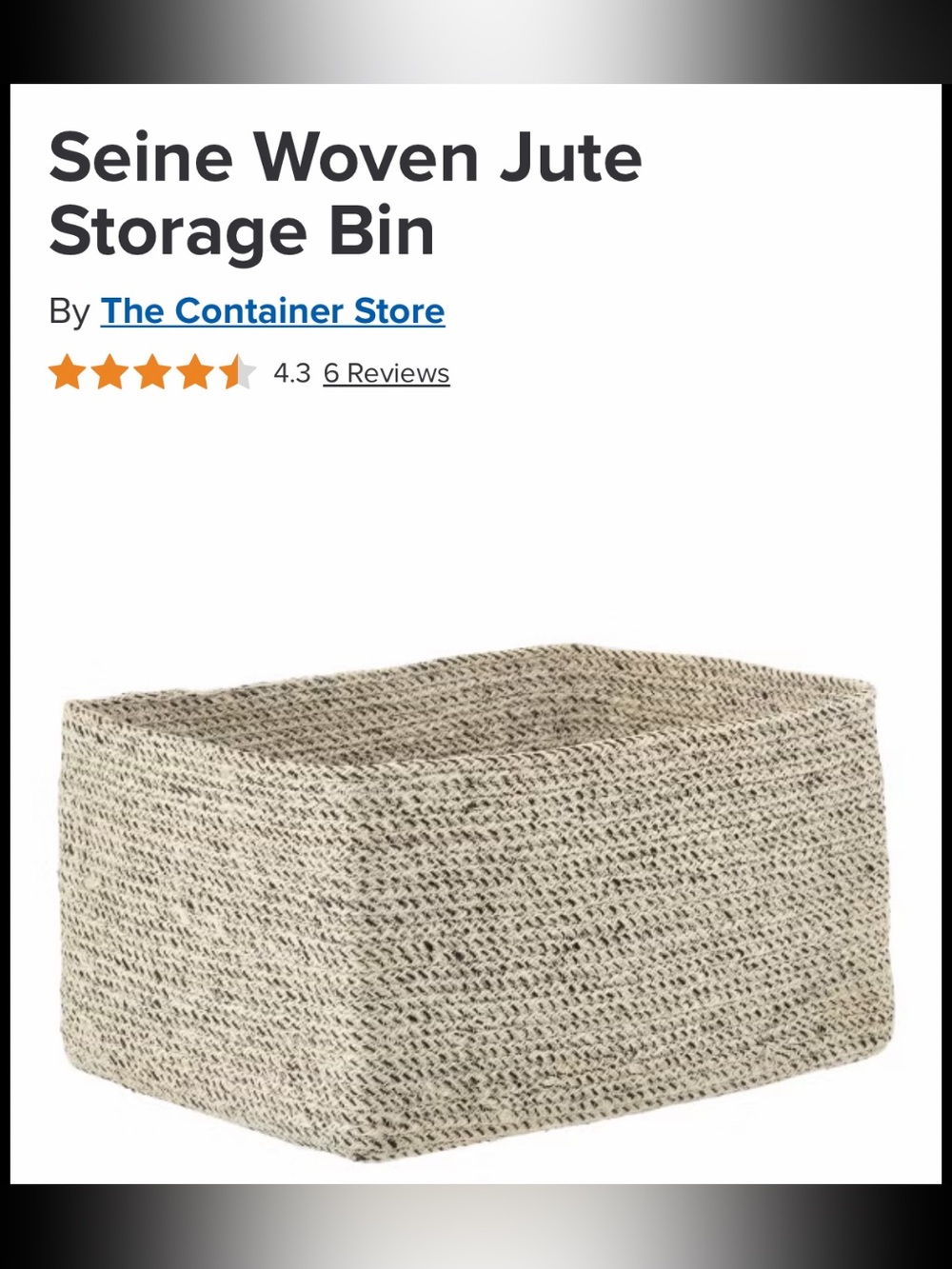 Natural Woven Jute Storage Bins (Total of 8) Natural Woven Jute Storage Bins